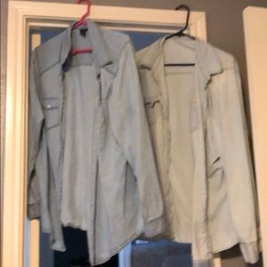 2 Chambray shirts.